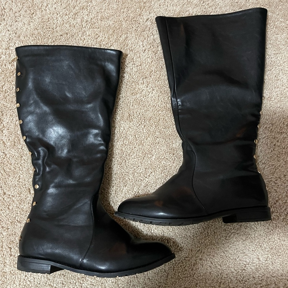 Lane Bryant knee high boots with studs